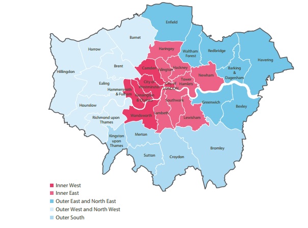 London Map of L Burroughs
